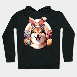 Norwegian Buhund's Easter Celebration with Bunny Ears Hoodie